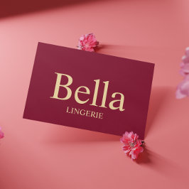 Editable Elegant Lingerie Branding Design Visitenkarte