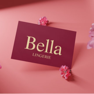 Editable Elegant Lingerie Branding Design  Visitenkarte