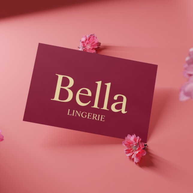 Editable Elegant Lingerie Branding Design  Visitenkarte (Von Creator hochgeladen)
