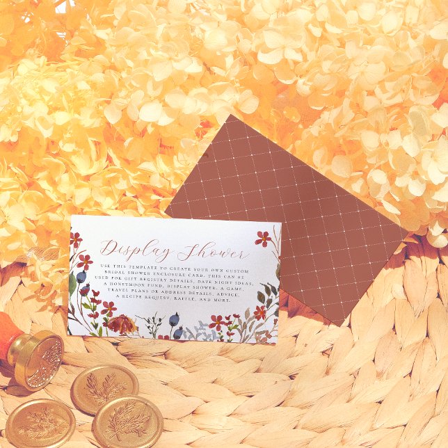 Editable Elegante Wildblume Blumenkohl Brautparty Begleitkarte (Von Creator hochgeladen)