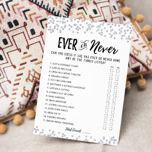 Editable Ewige oder Niemals Brautparty Game Card Einladung