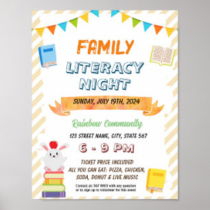 Editable Family Literaturnachts Flyer Poster
