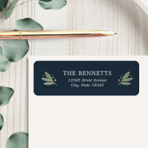 EDITABLE FARBE Christmas Glow Address Labels