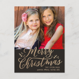 EDITABLE FARBE Frohe Weihnachtsfeiertage Postkarte