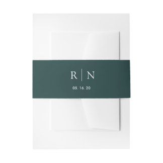 EDITABLE FARBE Green Wedding Einladungsbanderole