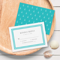 Editable Farbe Moderne klassische Ankerhochzeit