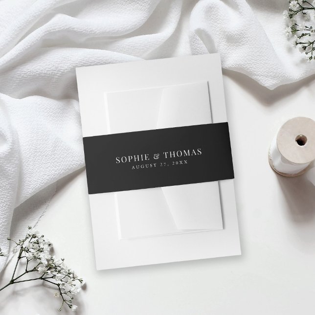 Editable Farbe Moderne klassische Hochzeit Einladungsbanderole (Von Creator hochgeladen)