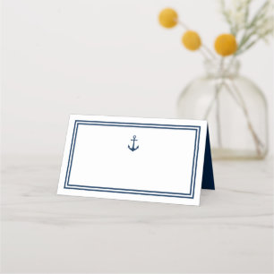 Editable Farbe Moderner klassischer Anker Platzkarte