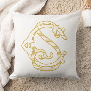 EDITABLE FARBEN CS Monogramm oder SC Monogram Pill Kissen