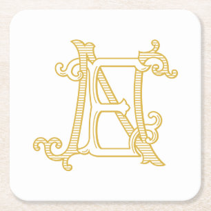 EDITABLE FARBEN EN Monogram NE Logo Untersetzer