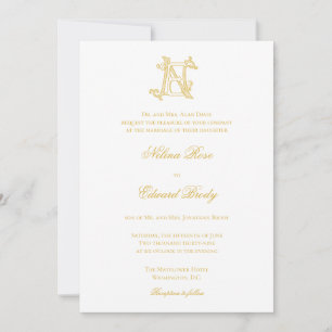 EDITABLE FARBEN EN Monogramm NE Einladung