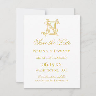 EDITABLE FARBEN EN Monogramm NE Einladung