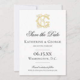 EDITABLE FARBEN GK Monogramm KG Monogramm Einladun Save The Date