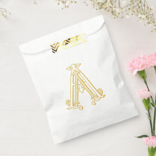 EDITABLE FARBEN OM Monogram-OM Logo bevorzugen Bag Geschenktütchen