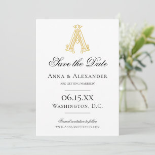 EDITABLE FARBEN OM Monogramm OM Save the Date Wapp