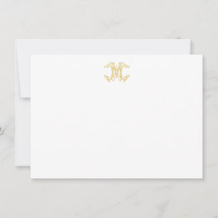 EDITABLE FARBEN WM Monogramm MW Monogramm-Notecard Mitteilungskarte