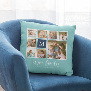 Editable Farbmonogramm unsere Kissen
