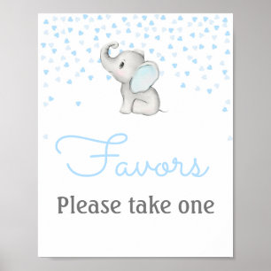 Editable Favors Sign Printed Poster
