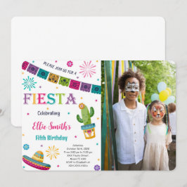 Editable Fiesta Foto Einladung