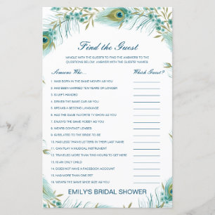 Editable Find the Guest Brautparty Game