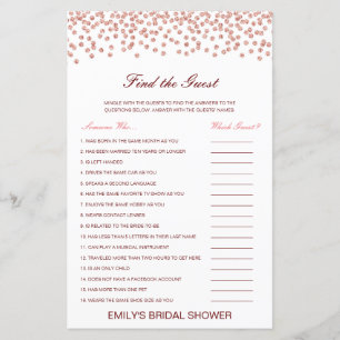 Editable Find the Guest Brautparty Game