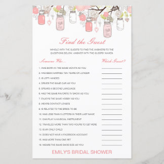 Editable Find the Guest Brautparty Game