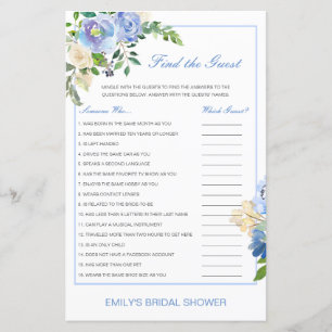 Editable Find the Guest Brautparty Game