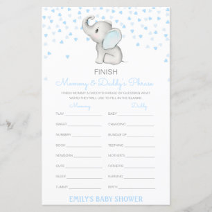 Editable Finish Mama und Vaters Phrase Baby Shower