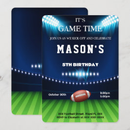 Editable Football Birthday Einladung