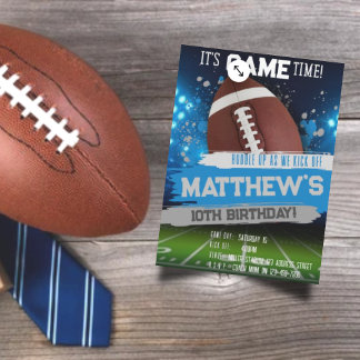 Editable Football Birthday Einladung