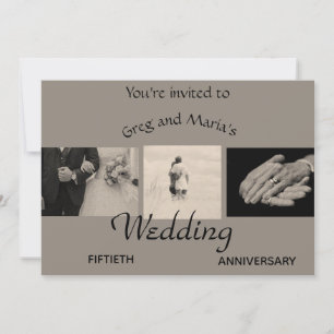 Editable Foto Hochzeit Jahrestag Einladung