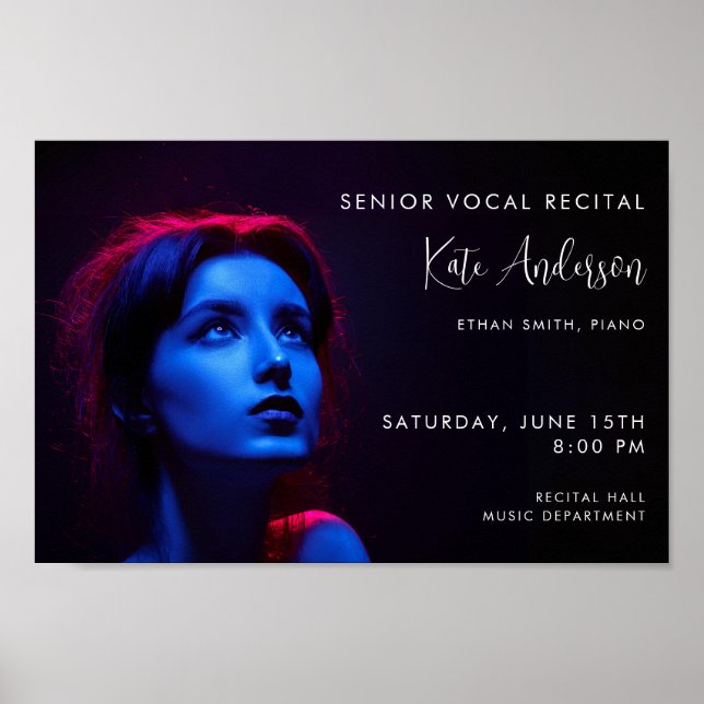 Editable Foto Music Concert Template Poster (Vorne)