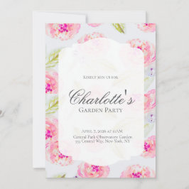 Editable French Garden Bridal Shower Invitation  Einladung