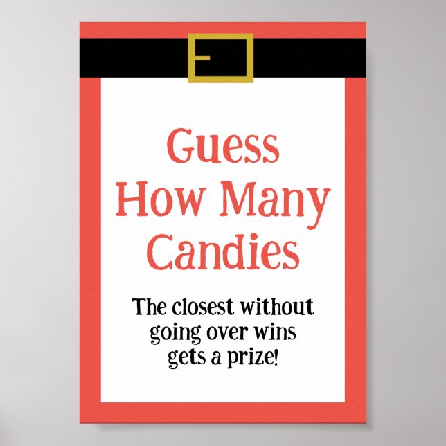 Editable Fun Christmas Game Sign Poster (Vorne)