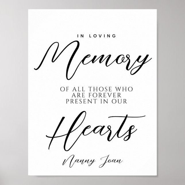 Editable Funeral Sign - Celebration of Life, Poster (Vorne)