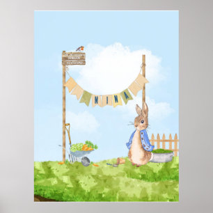 Editable Garening Peter the Rabbit Poster