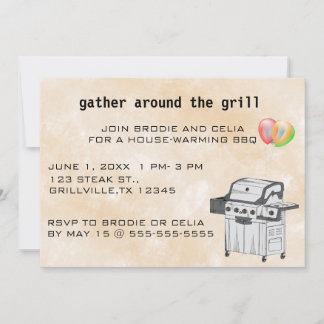 Editable Gather Around the Grill GRILLEN Einladung