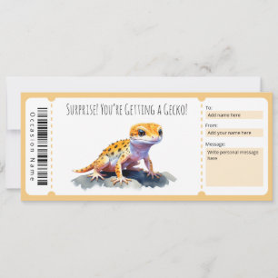 Editable Gecko Gift Certificate für Eidechsenliebh Einladung