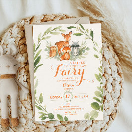 Editable Gender Neutral Fall Woodland Baby Shower Einladung