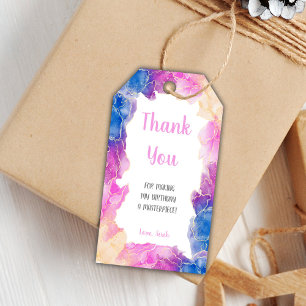 Editable Girls Art Gastgeschenk Tags Geschenkanhänger