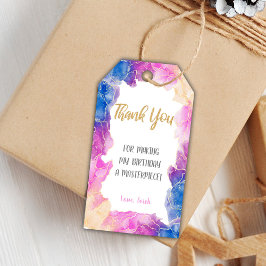 Editable Girls Art Gastgeschenk Tags mit Sparkle Geschenkanhänger