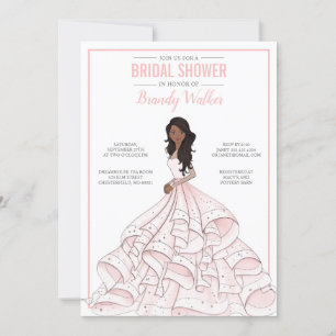 Editable Glam Bride Brautparty Einladung