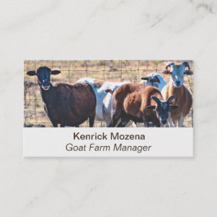 Editable Goat Bauer Buttons Business Card Visitenkarte