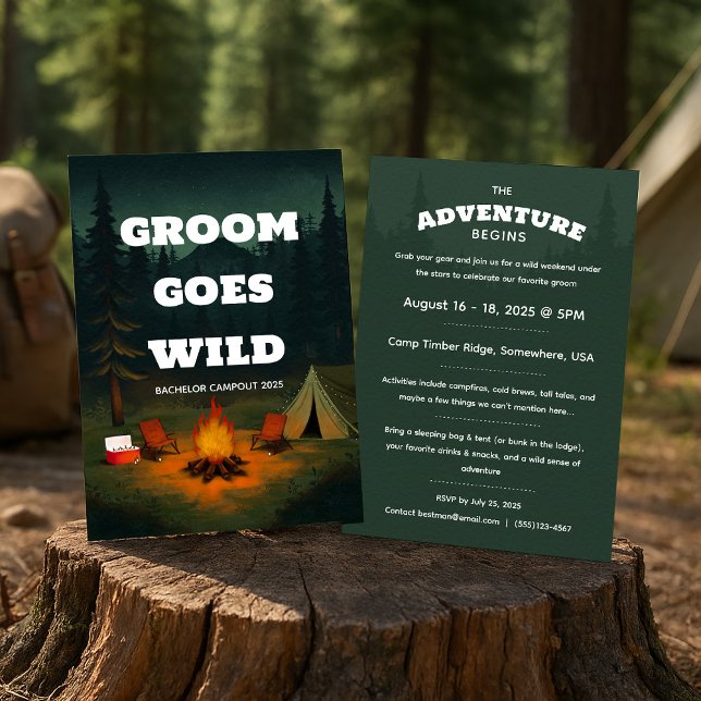 EDITABLE Groom Goes Wild Bachelor Party Einladung (Von Creator hochgeladen)