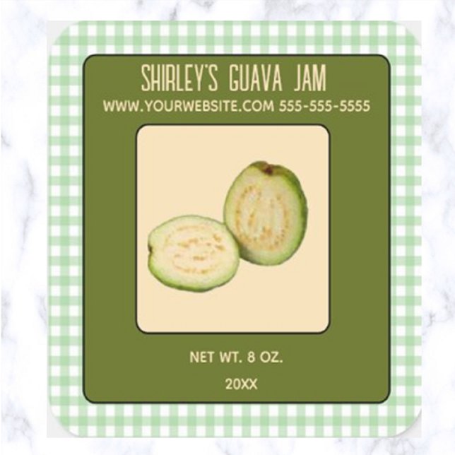 Editable Guava Jam Quadratischer Aufkleber (Von Creator hochgeladen)