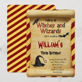 Editable Halloween Birthday Einladung