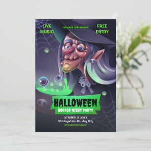 Editable Halloween Einladung, Halloween Horror Ni Einladung