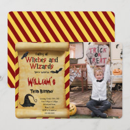 Editable Halloween Foto Einladung