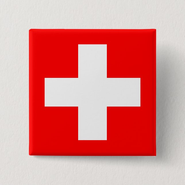 Editable Hintergrund, die Flagge von der Schweiz Button (Vorderseite)