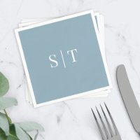 Editable Hintergrundfarbe Hochzeit Monogram Napkin